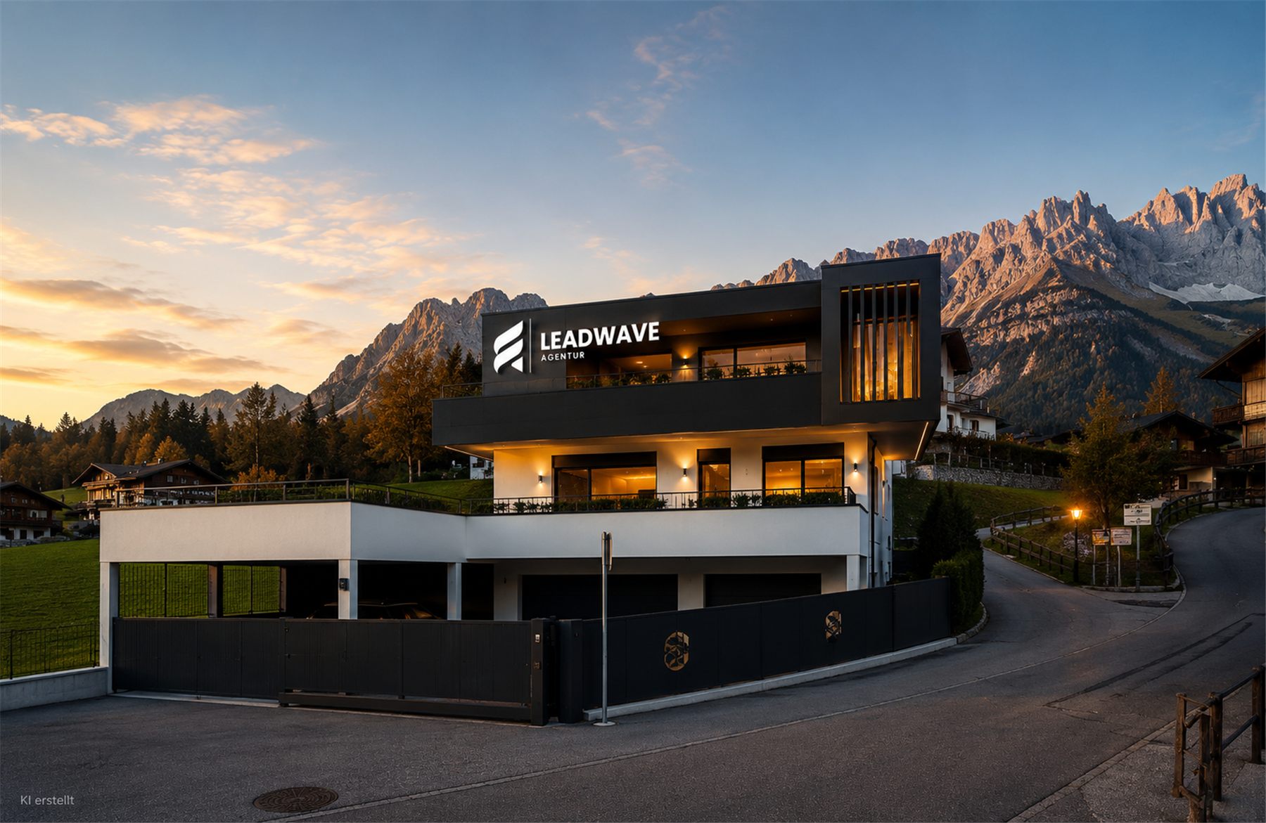 Leadwave — Standort in Going am Wilden Kaiser vor der Kaiserkette